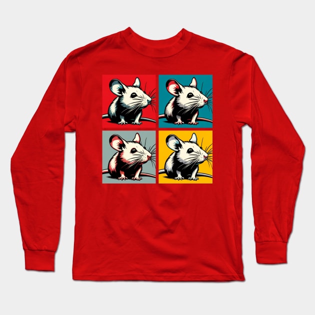 Pop Mice Art - Cute Mice Long Sleeve T-Shirt by PawPopArt